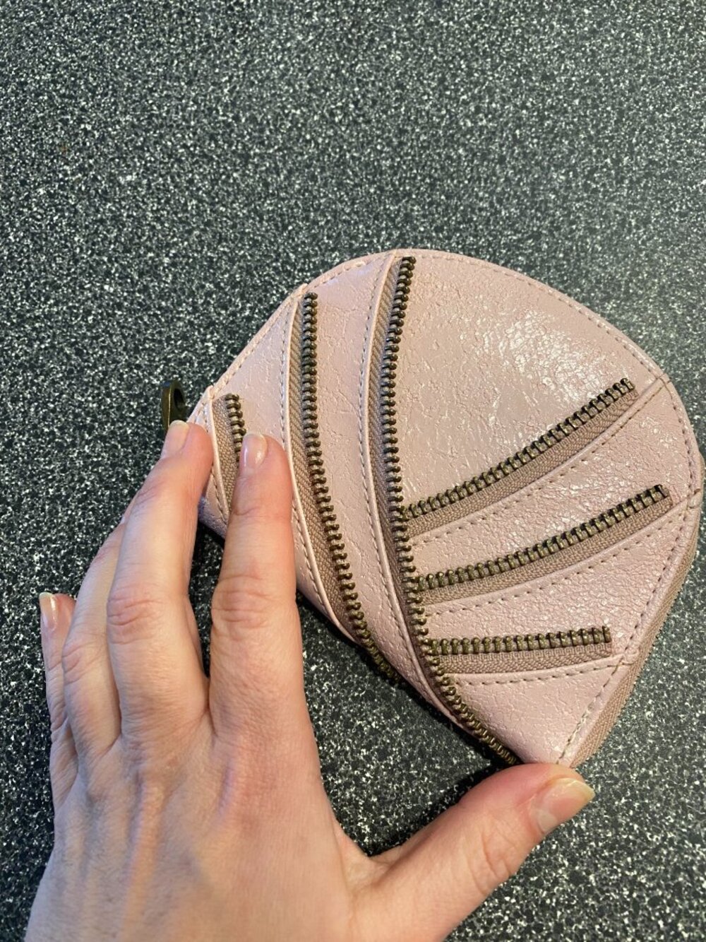 MATT & NAT Light Pink Zipper Small Wallet
